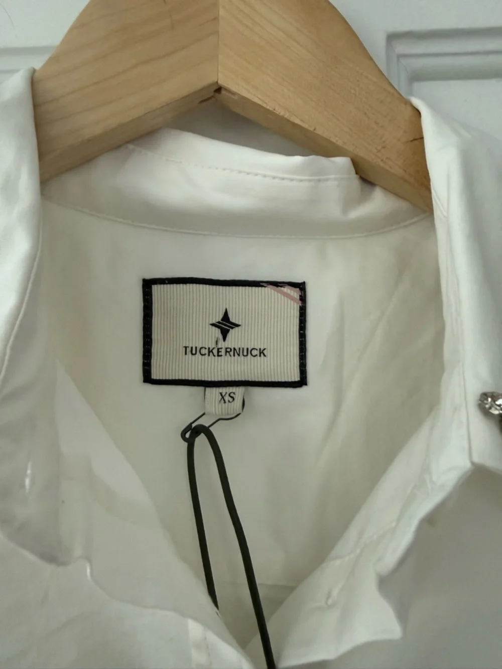 Tuckernuck White Button-Down with Jeweled Collar - Picture 8 of 9
